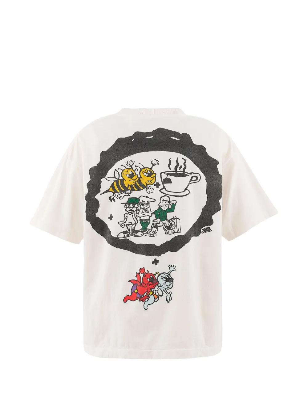 SAINT MXXXXXX x Beastie Boys T-shirt met grafische print Beige