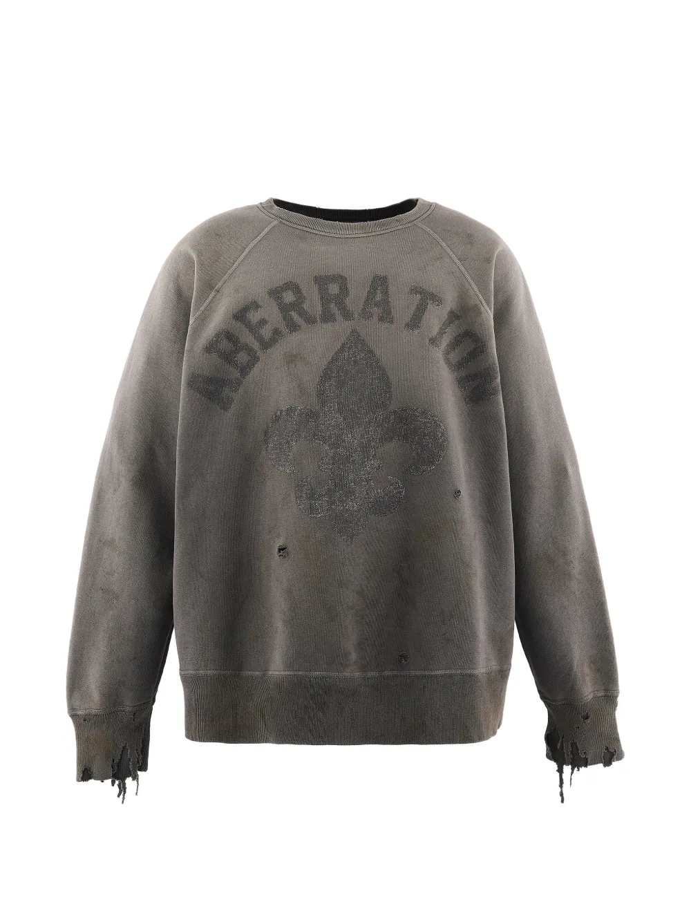SAINT MXXXXXX distressed graphic sweater - Grigio