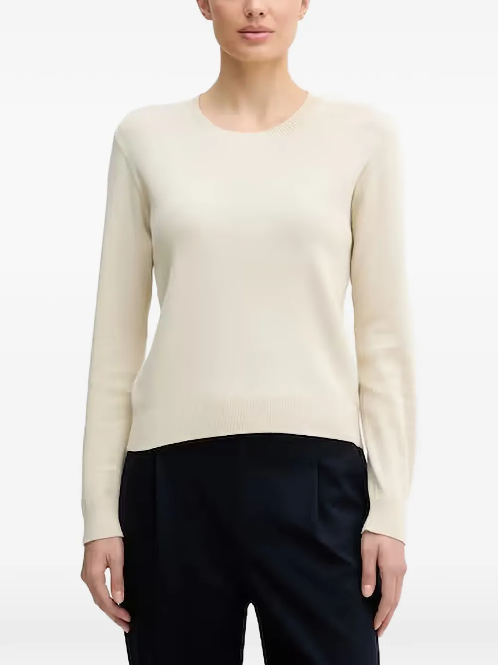 Benetton Crew-neck Sweater In Yellow
