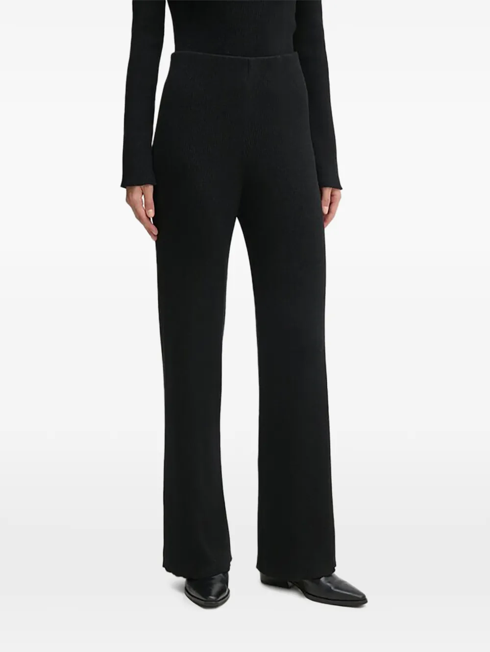 Benetton ribbed trousers - Nero