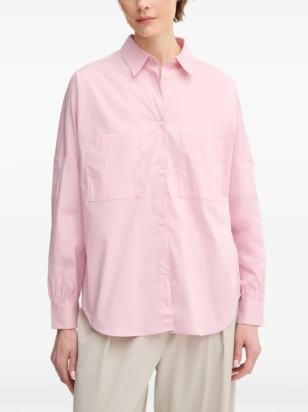 Benetton chemise à poche plaquée - Rose Benetton chemise à poche plaquée - Rose
