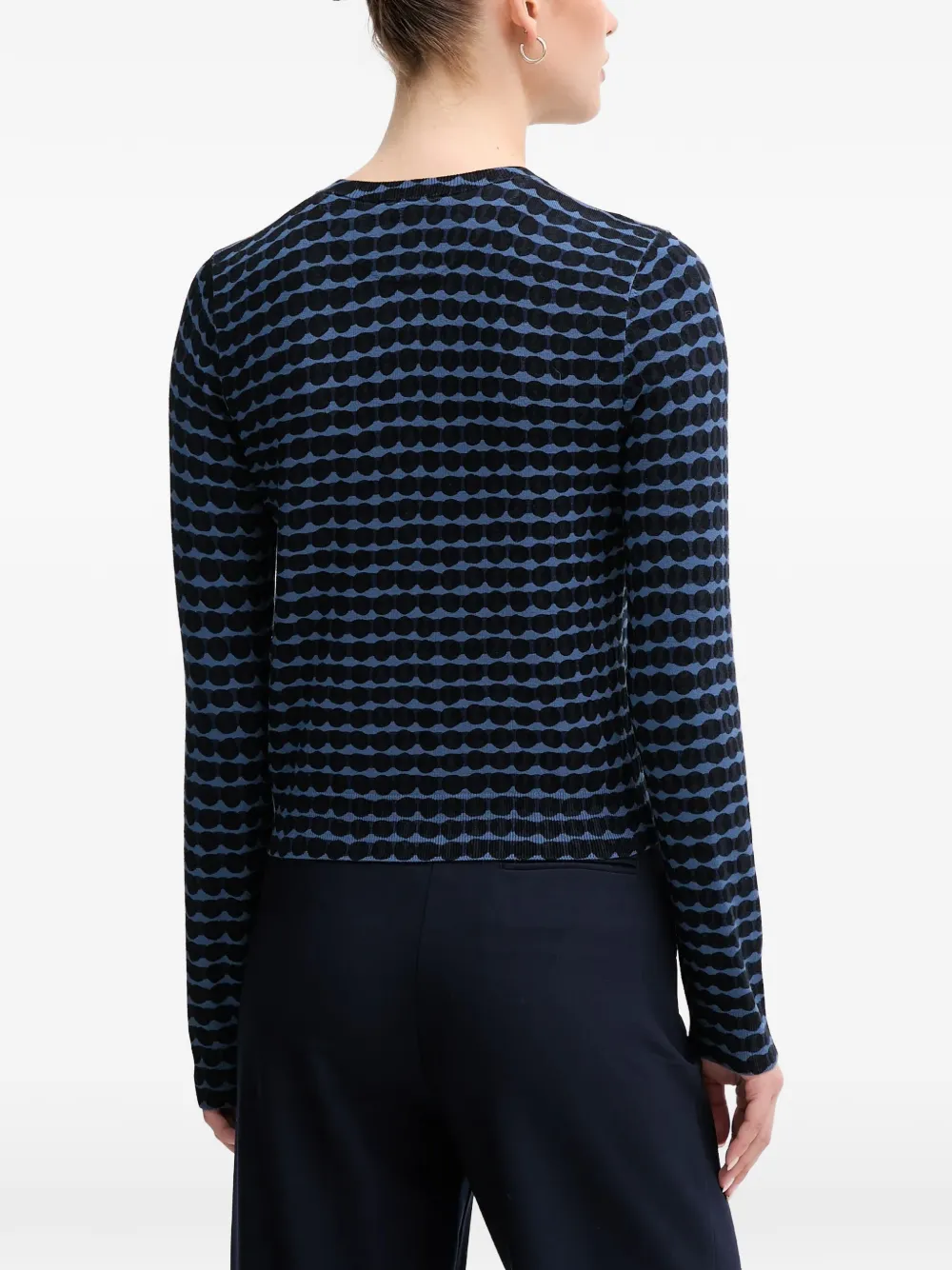 Benetton patterned button cardigan Blauw