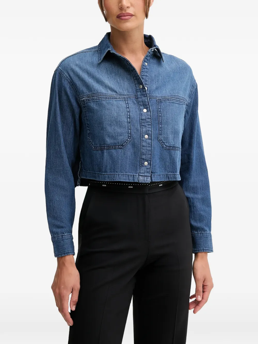 Benetton buttoned denim shirt - Blau