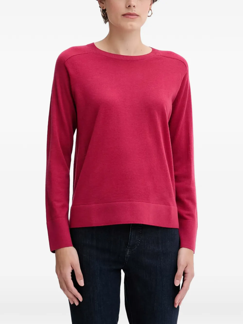 Benetton Maglione con scollo rotondo - Rosa