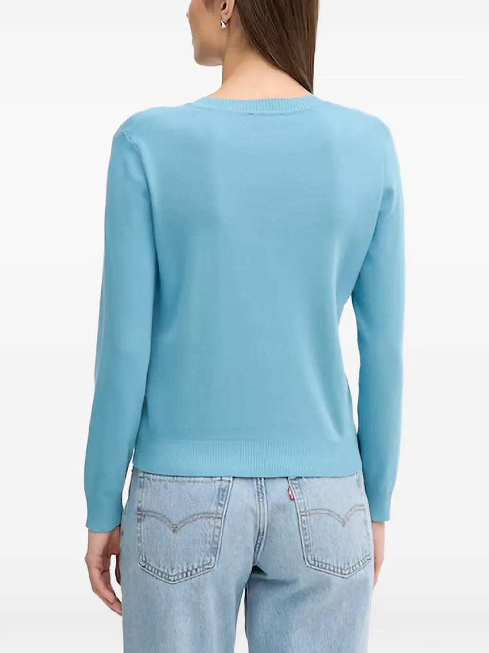 Benetton Trui met V-hals Blauw