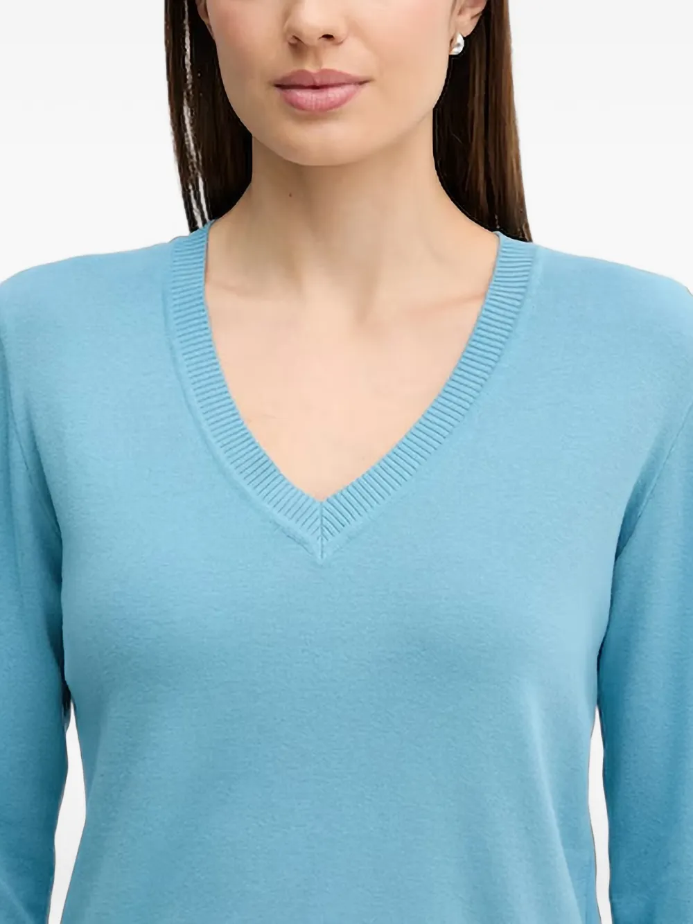 Benetton Trui met V-hals Blauw