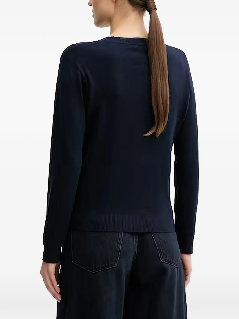 Benetton Trui met ronde hals Blauw