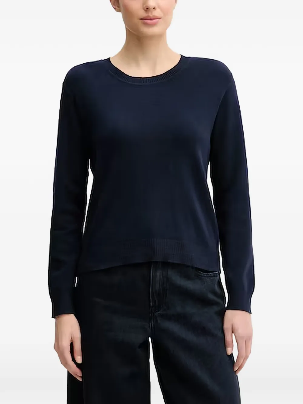 Benetton Crewneck Sweater In Blue