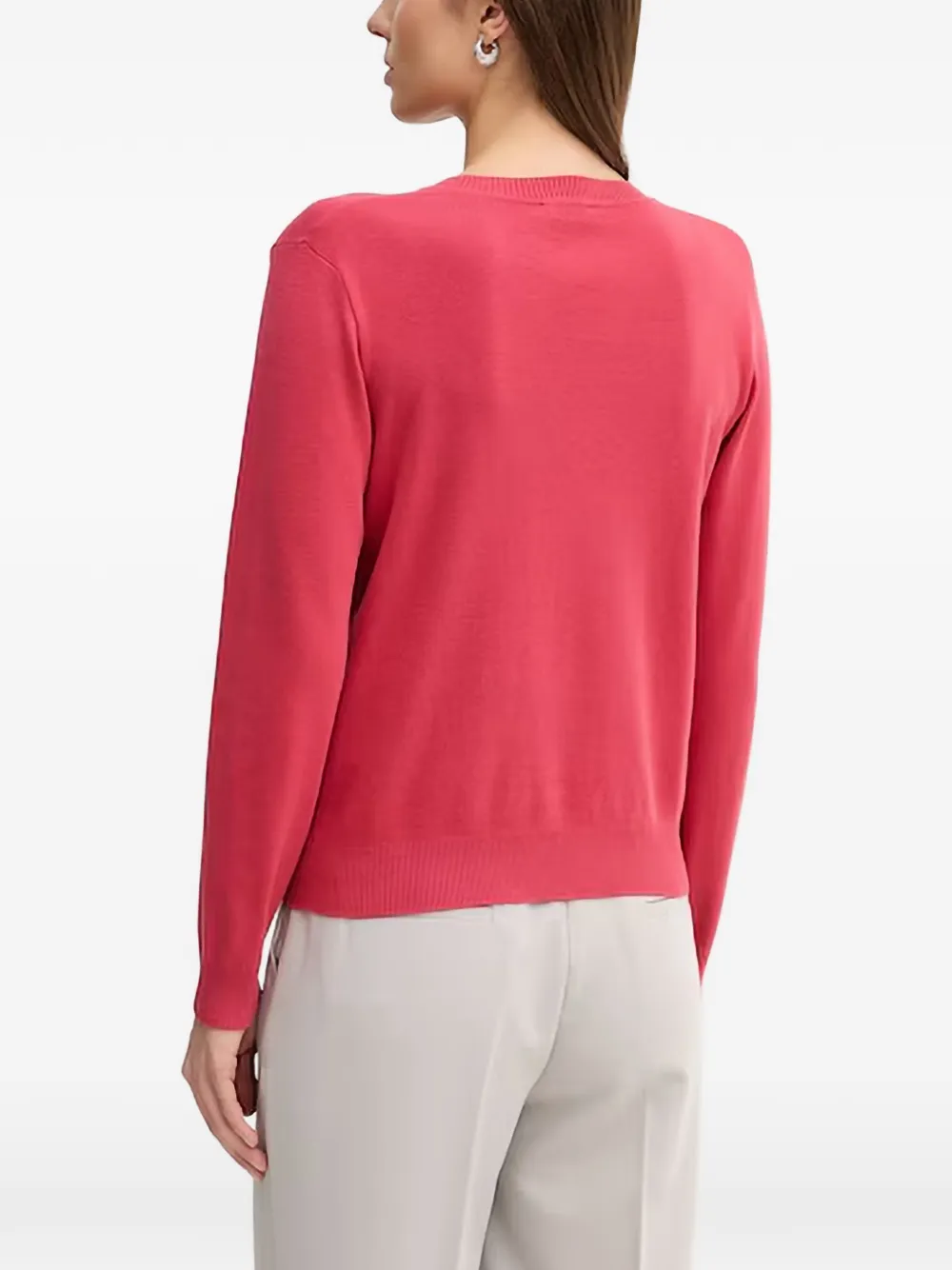 Benetton Trui met V-hals Roze