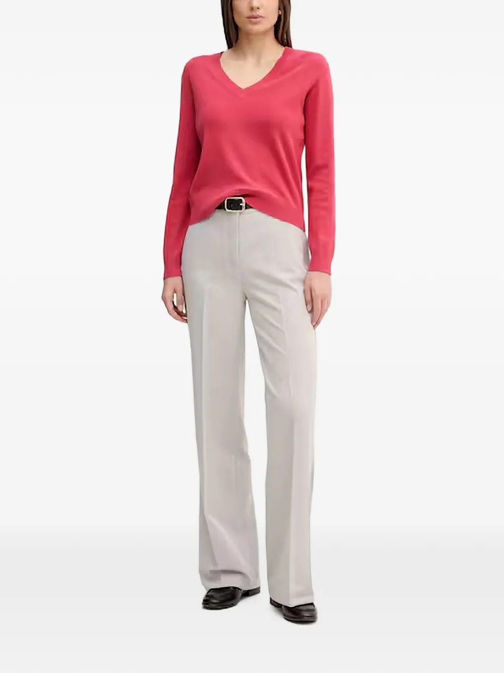 Benetton Trui met V-hals Roze