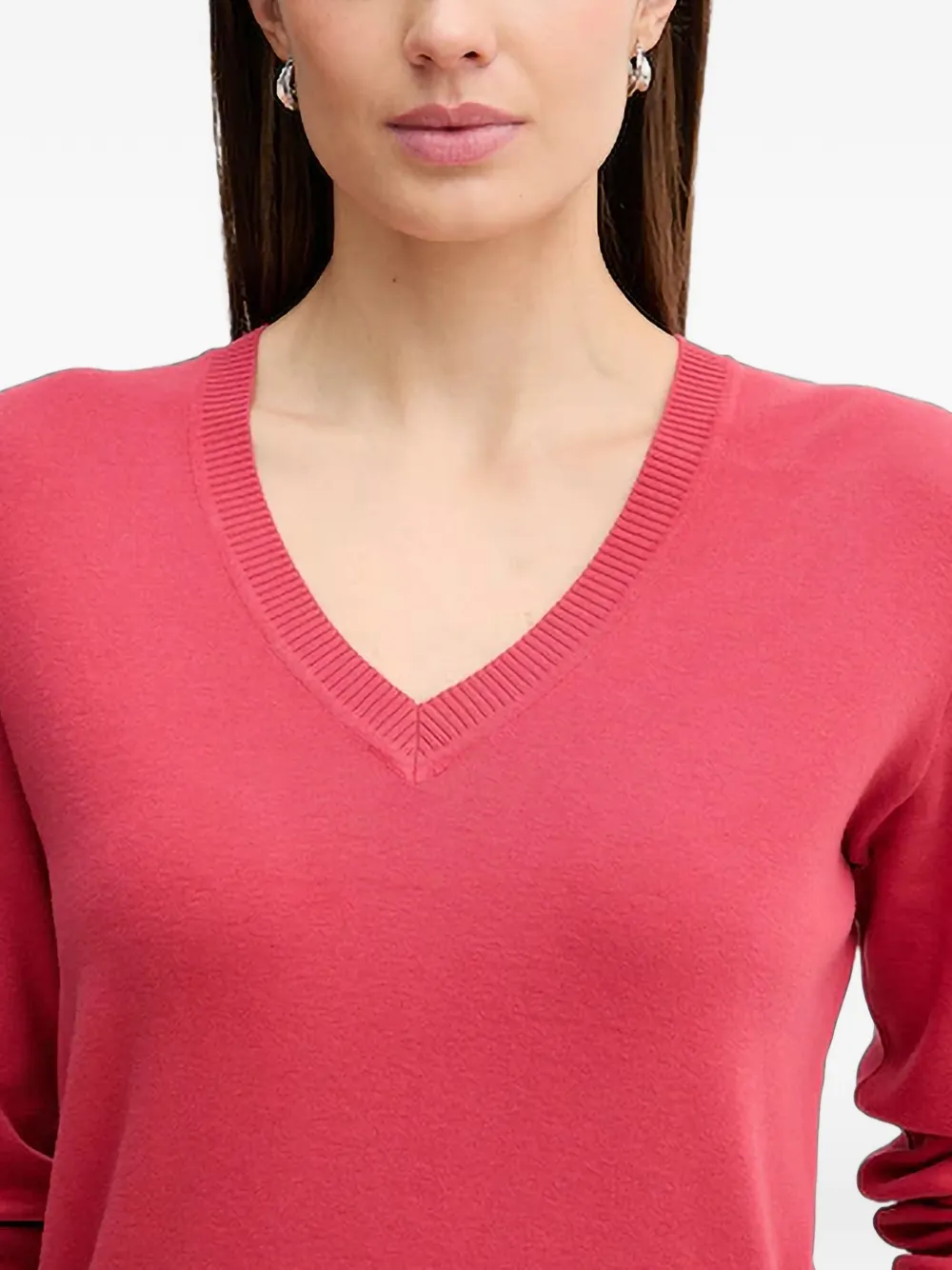 Benetton Trui met V-hals Roze