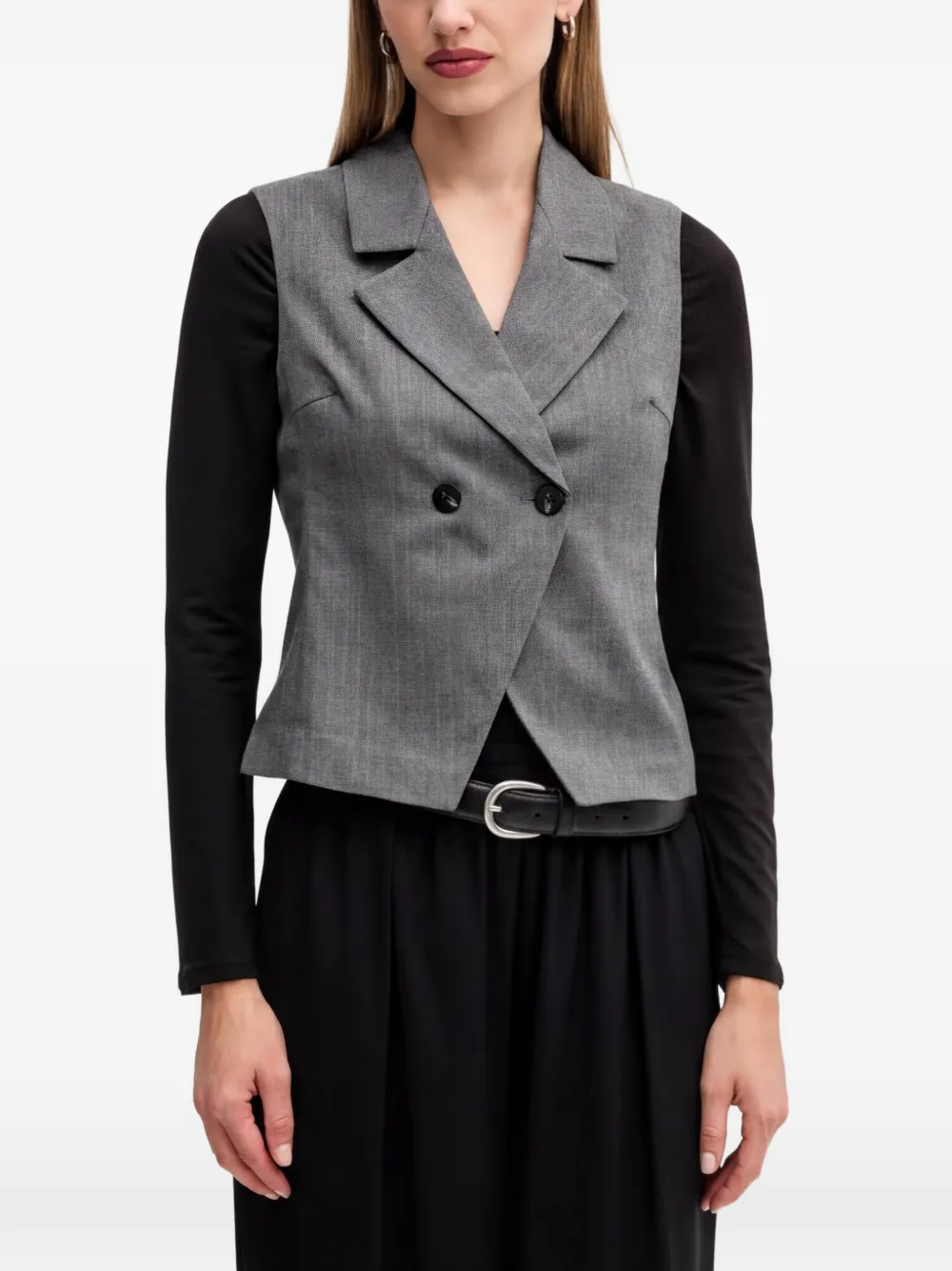 Benetton veston à boutonnière croisée - Gris Benetton veston à boutonnière croisée - Gris