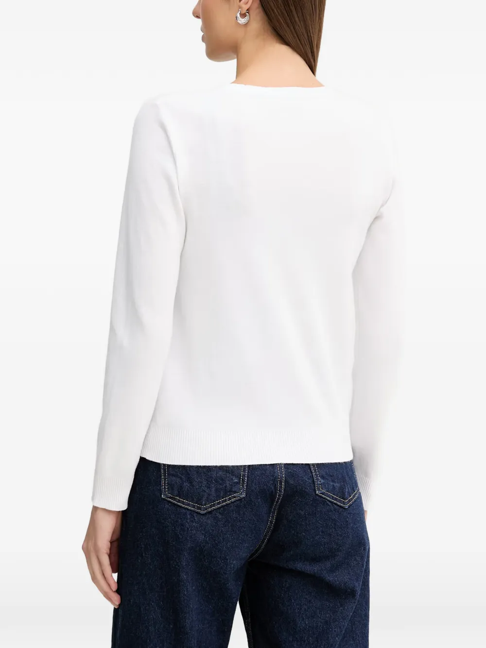 Benetton Vest met knopen Wit