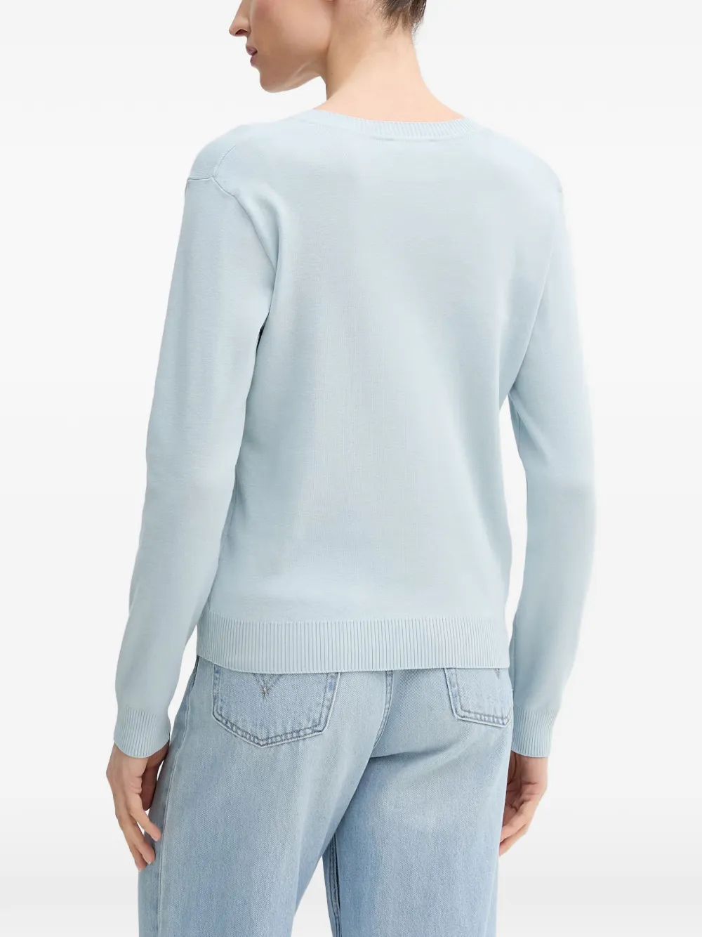 Benetton Trui met V-hals Blauw
