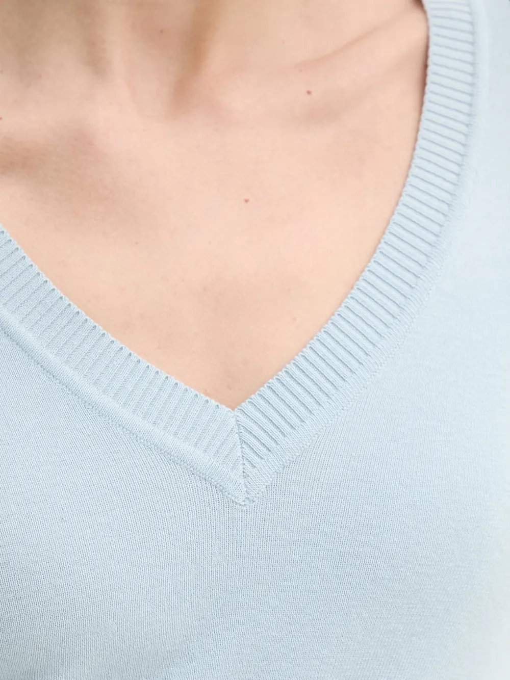 Benetton Trui met V-hals Blauw
