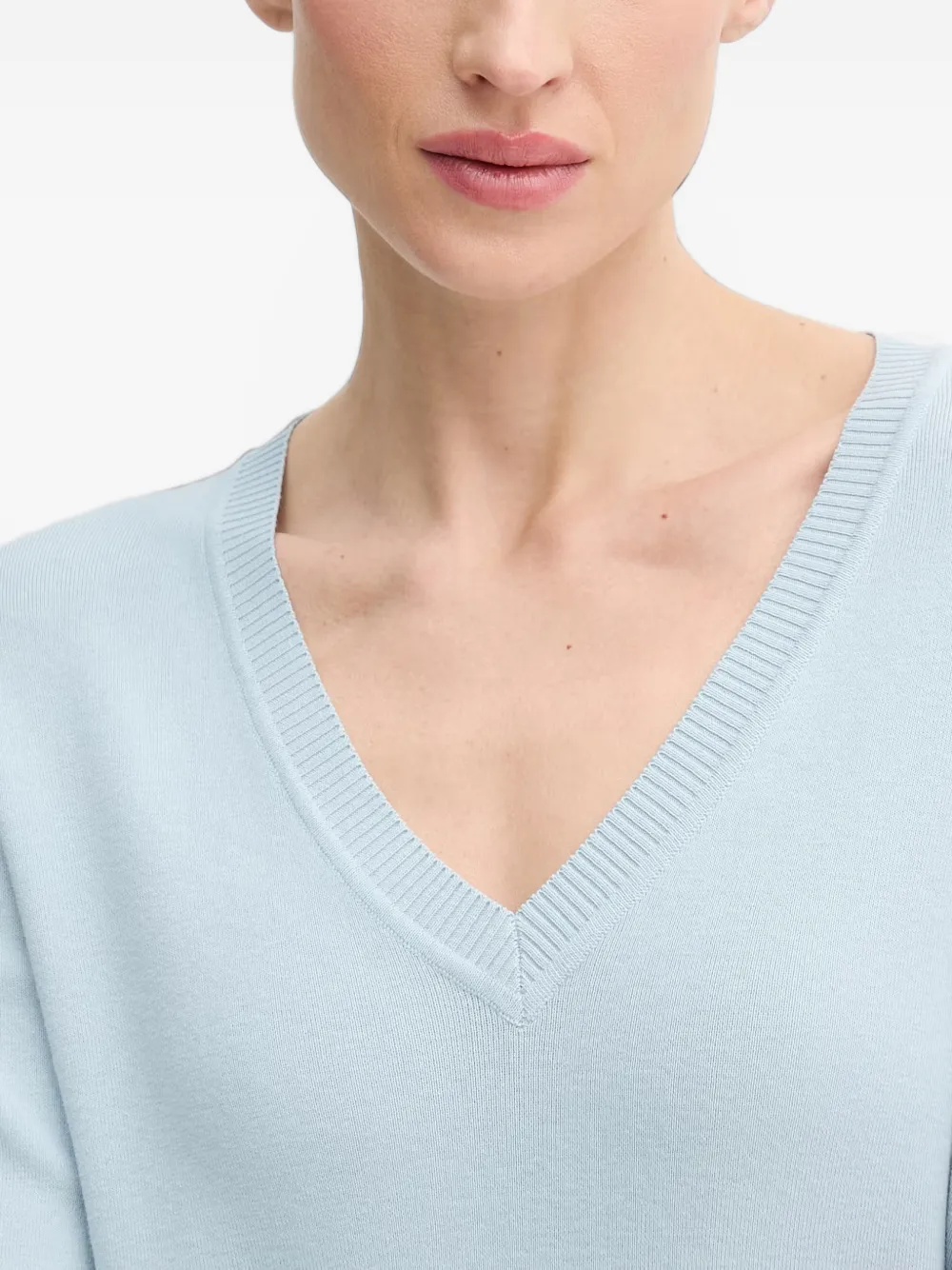 Benetton Trui met V-hals Blauw