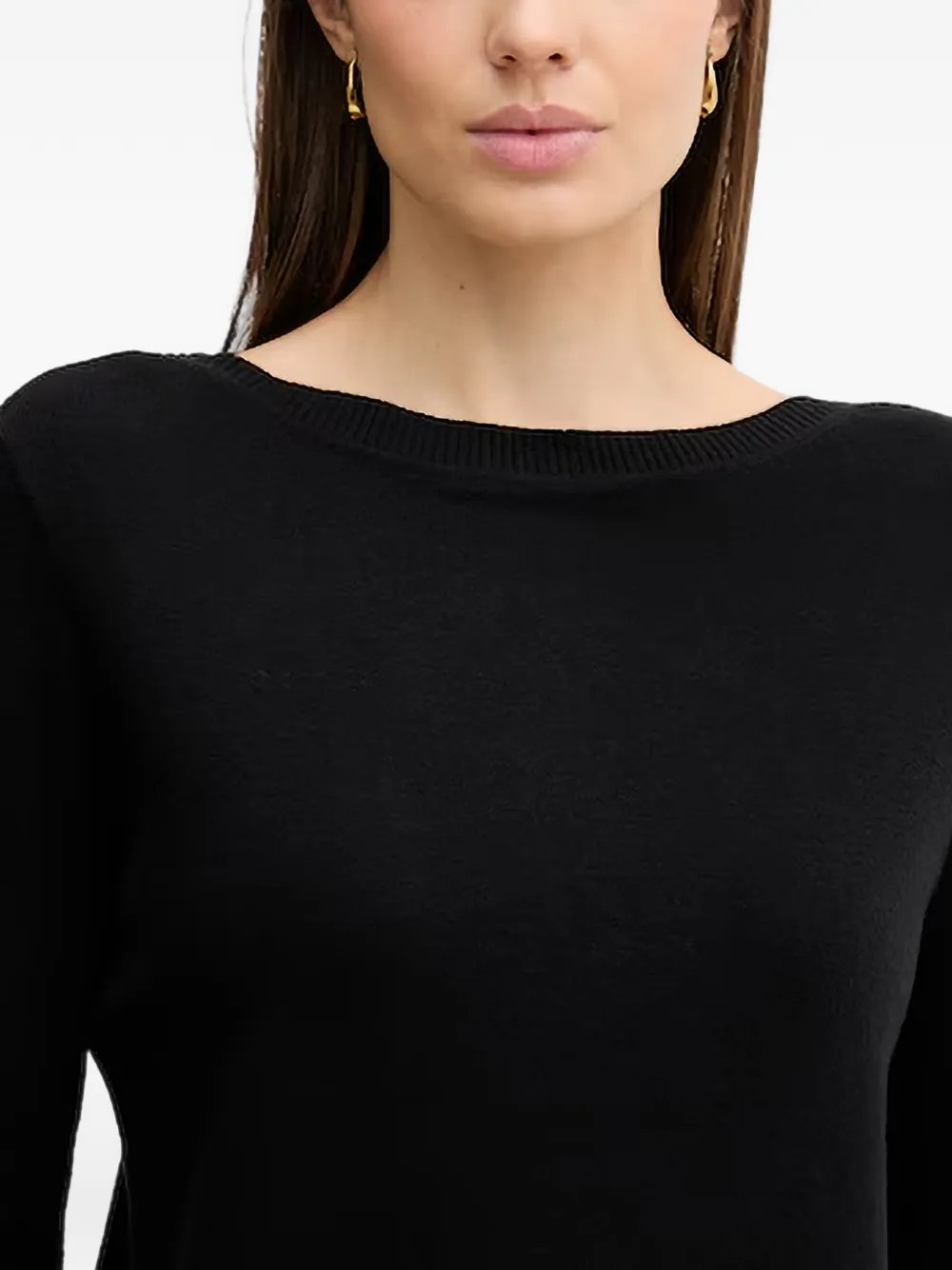 Benetton boat-neck sweater Zwart