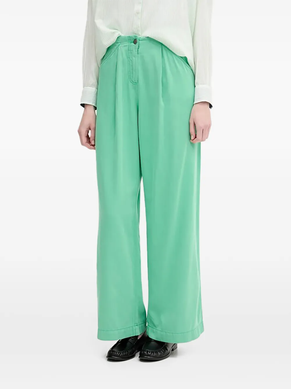 Benetton pleated palazzo pants - Verde