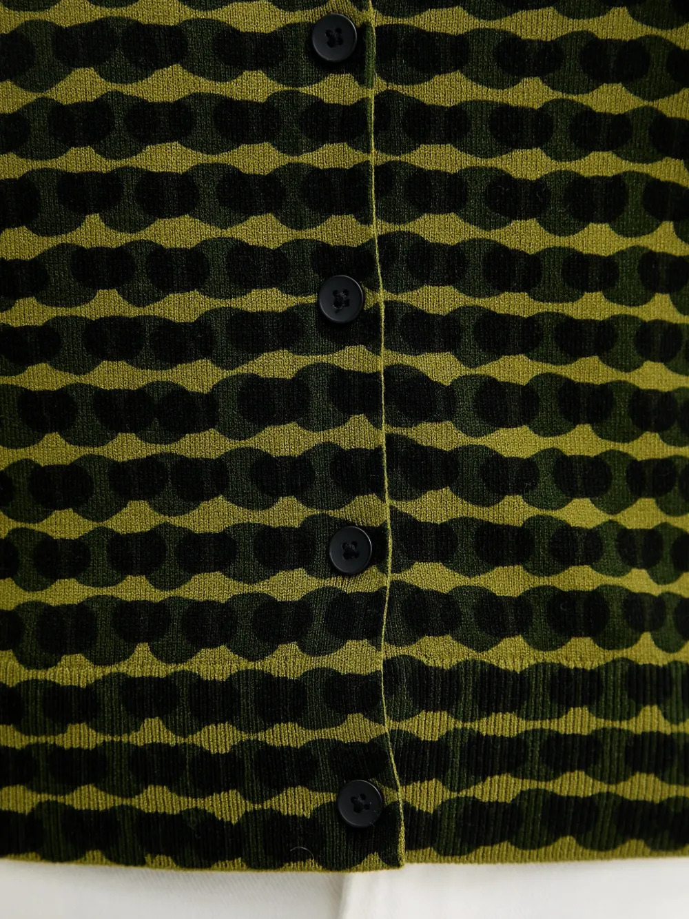 Benetton geometric-pattern button-front cardigan Groen