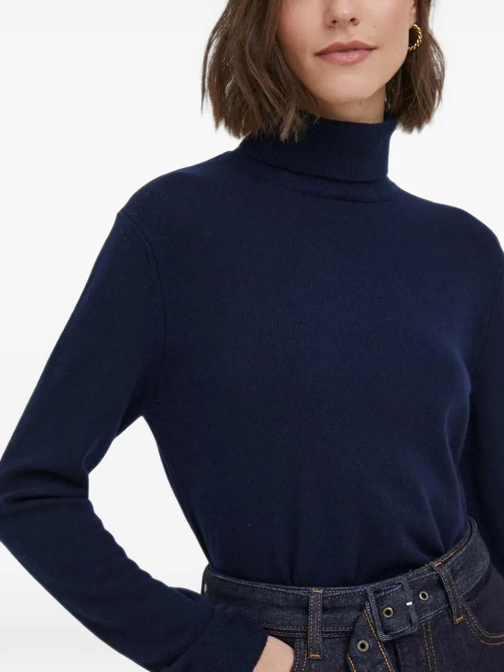 Benetton Gebreide coltrui Blauw