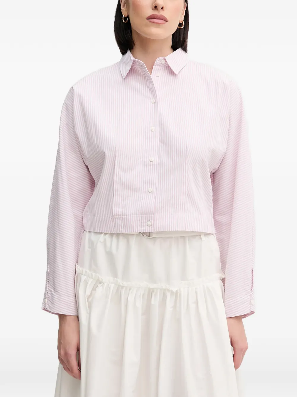 Benetton Gestreiftes Hemd - Rosa