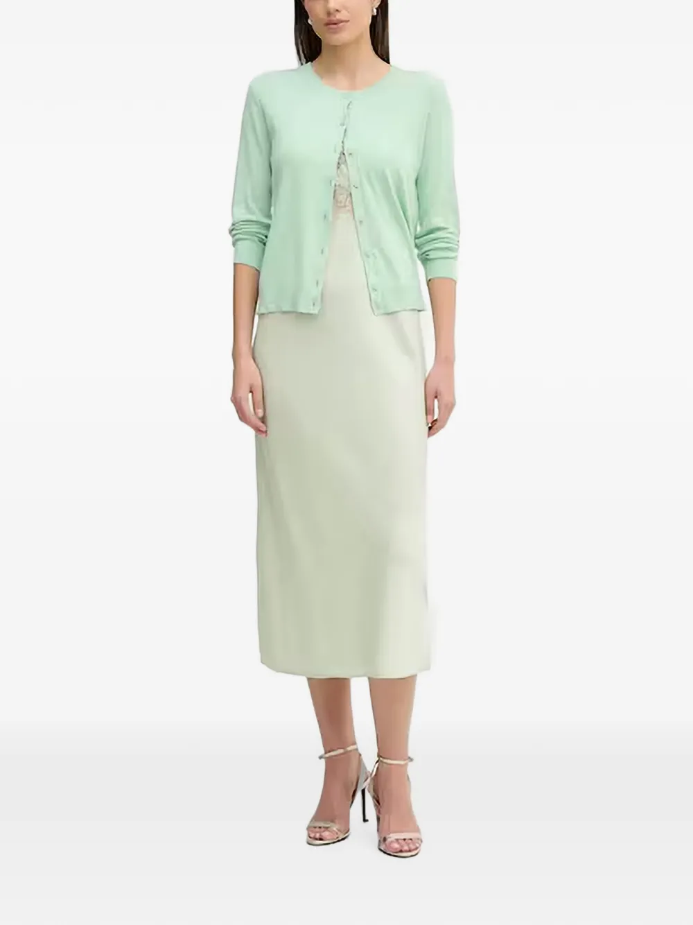 Benetton Vest met knopen Groen