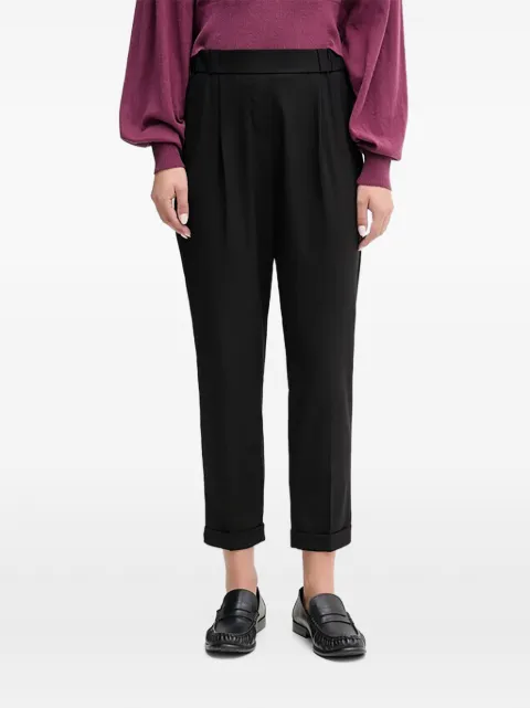 Benetton cuffed pleated trousers