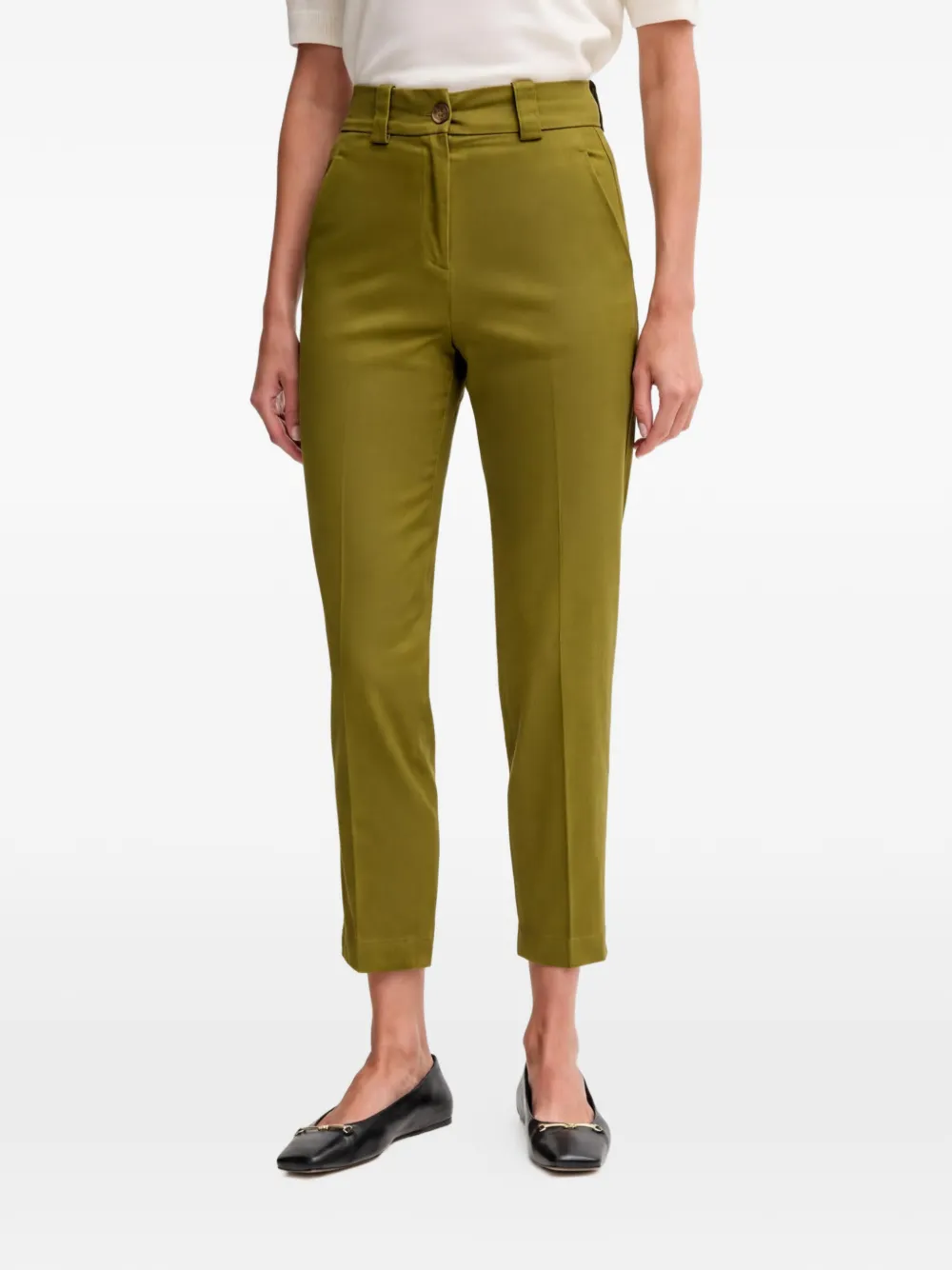 Benetton Pantaloni a vita alta - Verde