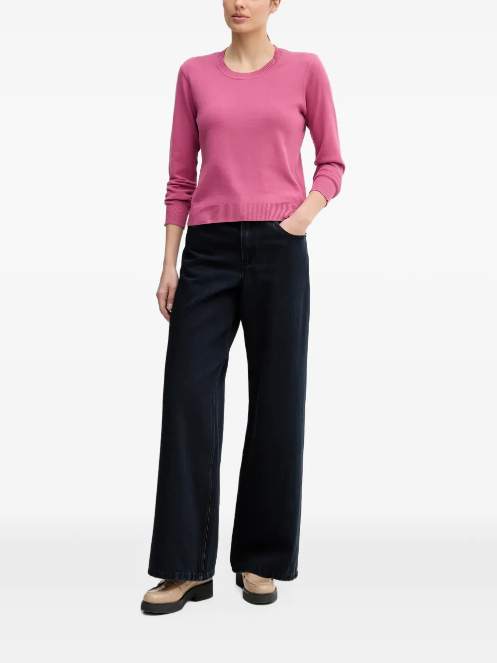 Benetton crew-neck sweater Roze