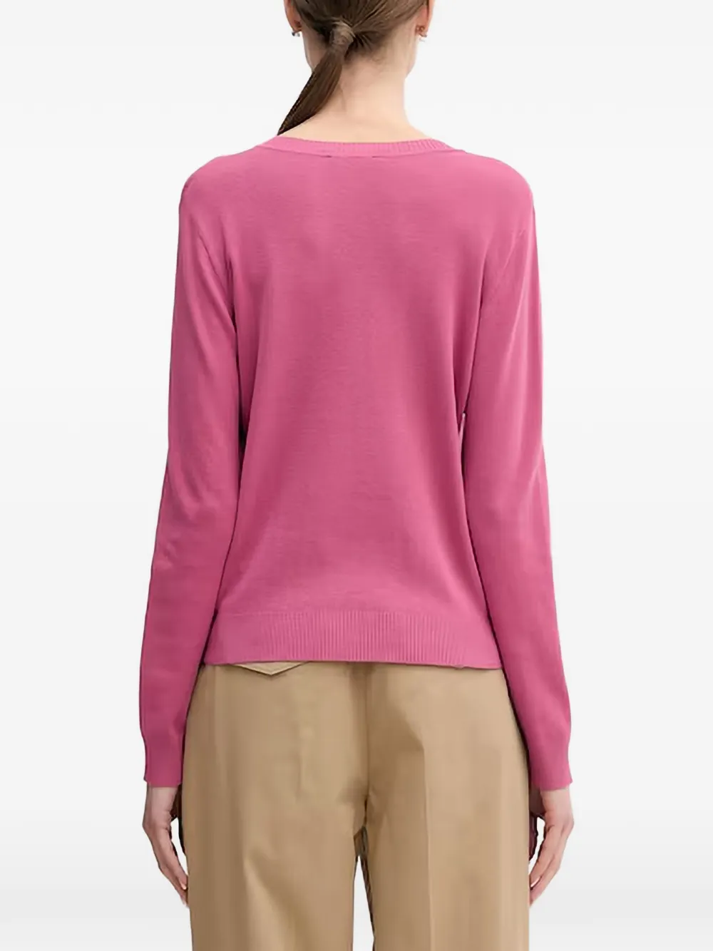 Benetton Trui met V-hals Roze