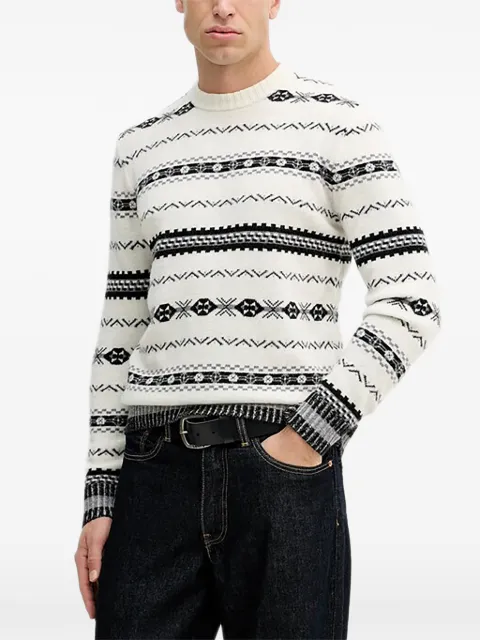 Benetton patterned crew-neck sweater