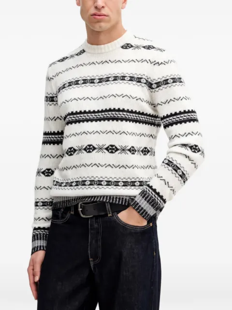 Benetton mønstret sweater med rund hals