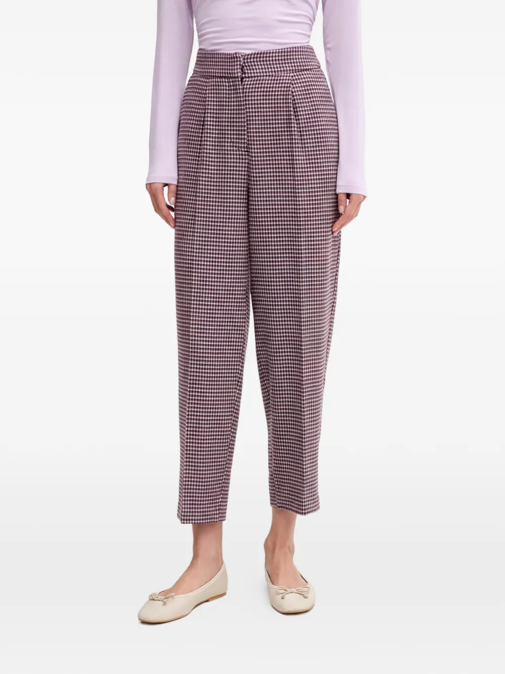 Benetton houndstooth-pattern trousers - Rosa