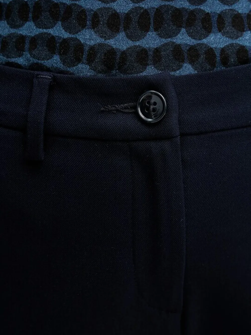 Benetton Broek met knopen Blauw
