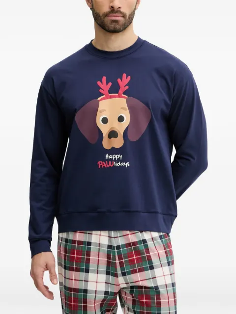 Benetton graphic-print checked pyjamas
