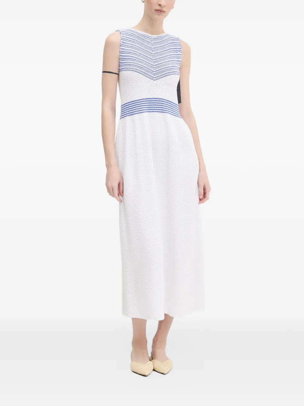 Benetton Mouwloze jurk Wit