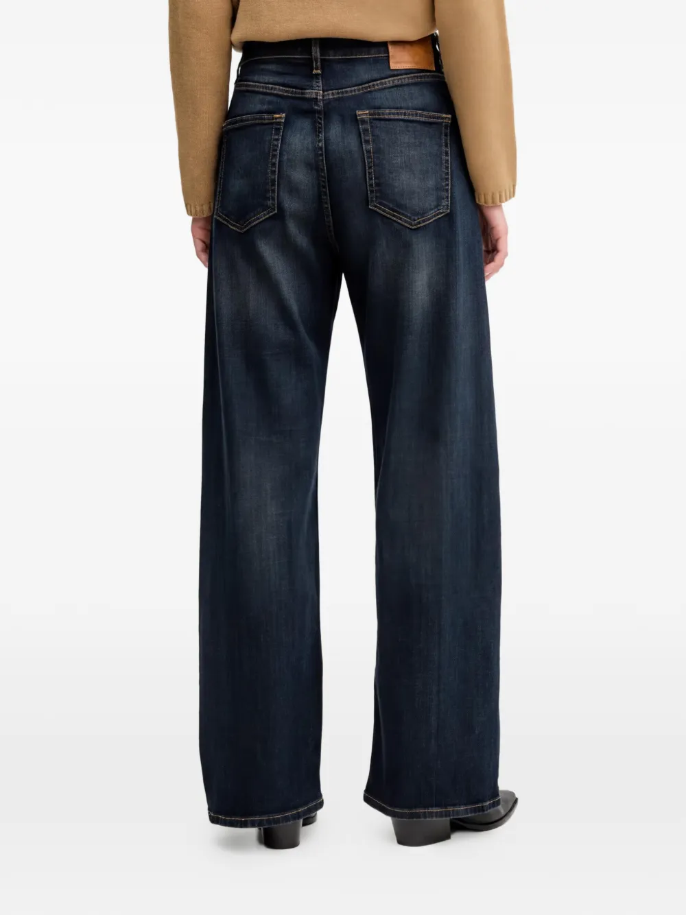  Benetton Vaqueros Con Bolsillos De Parches - Azul 