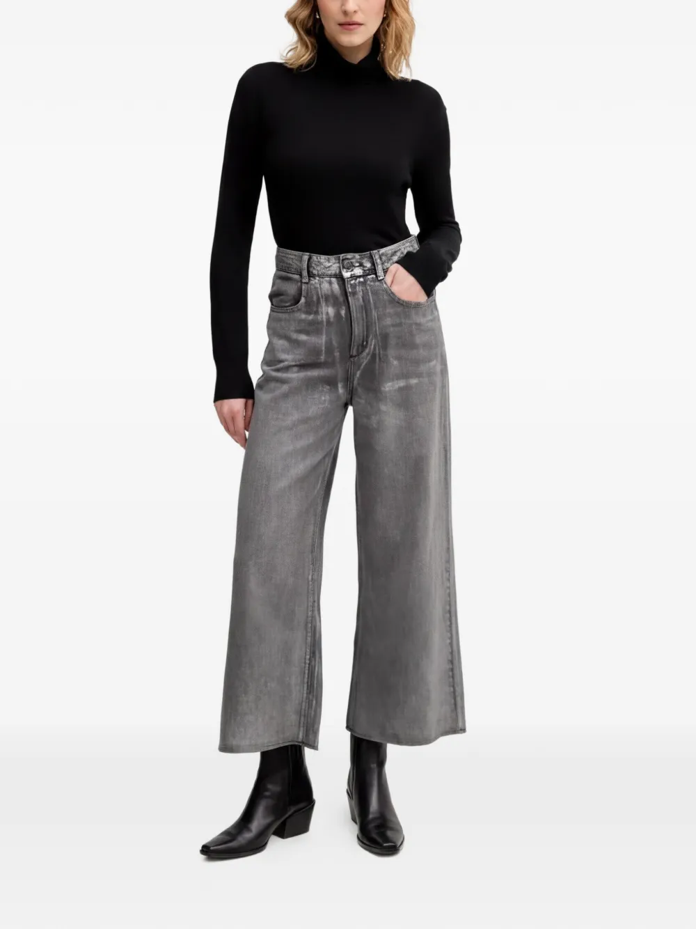  Benetton Vaqueros Laminados - Gris 