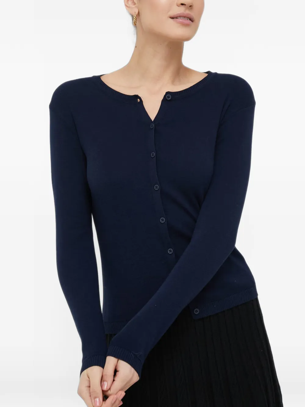 Benetton button-up knitted cardigan - Blu