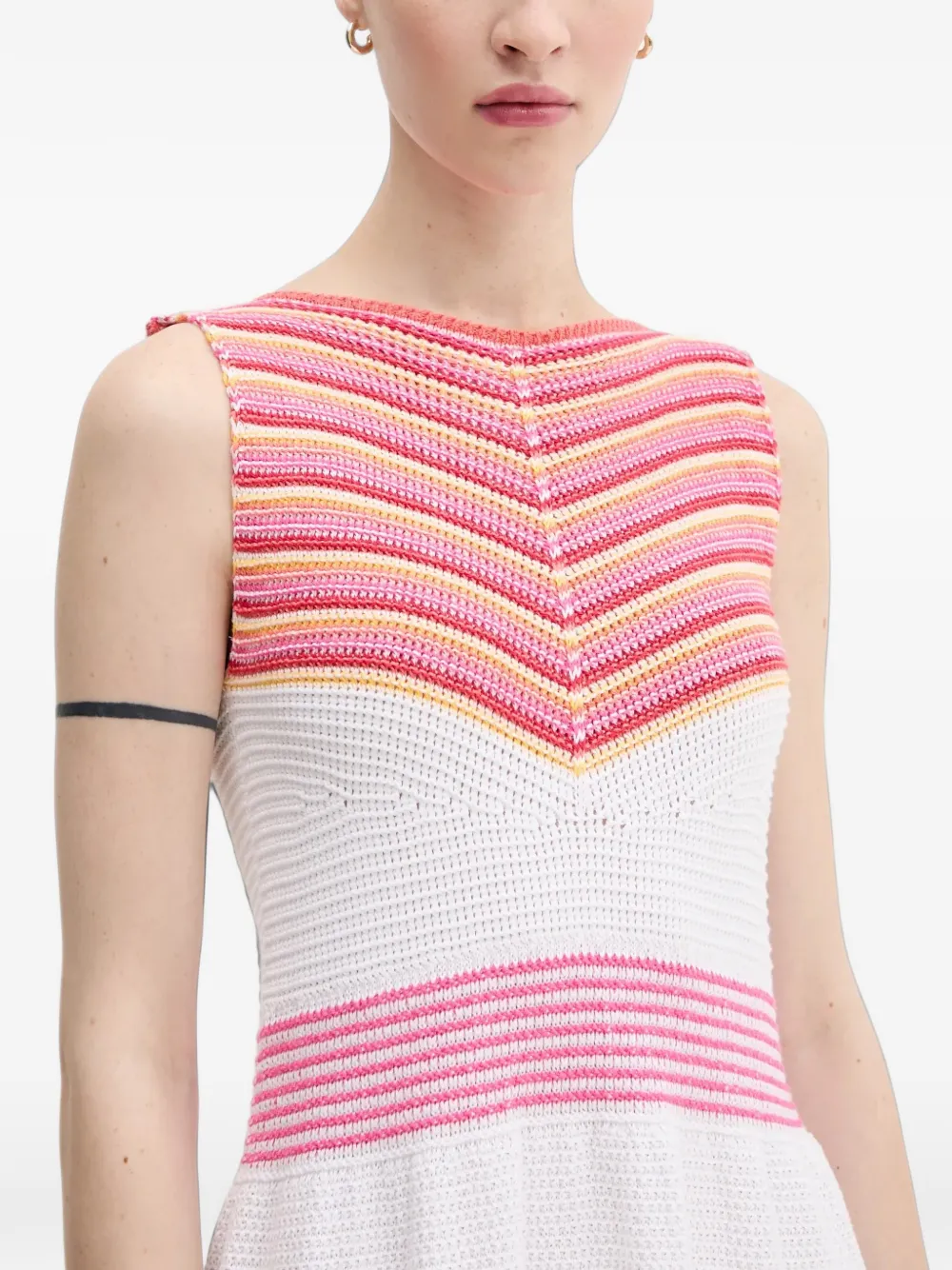 Benetton Mouwloze jurk Wit