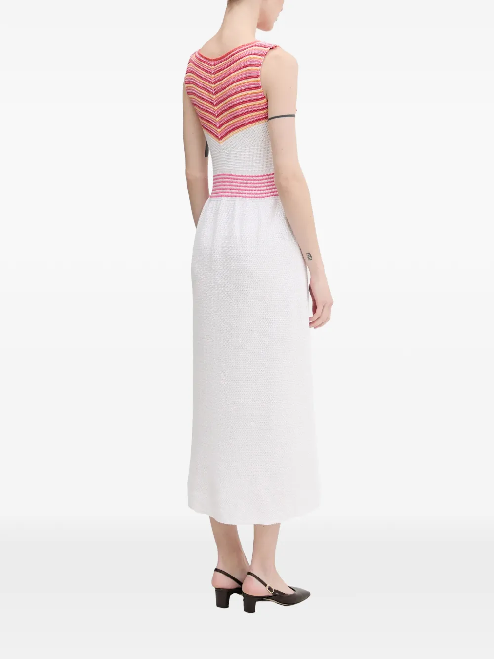Benetton Mouwloze jurk Wit