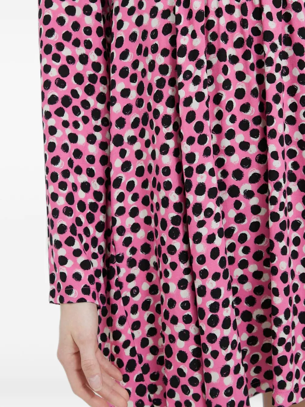 Benetton V-neck mini dress Roze