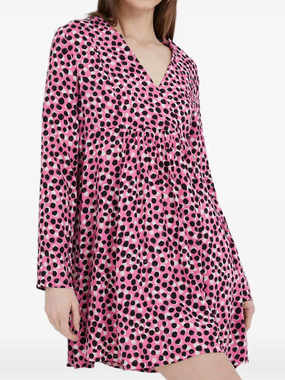 Benetton V-neck mini dress · XS