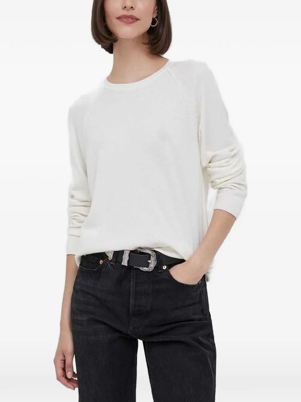 Benetton raglan-sleeve fine-knit sweater