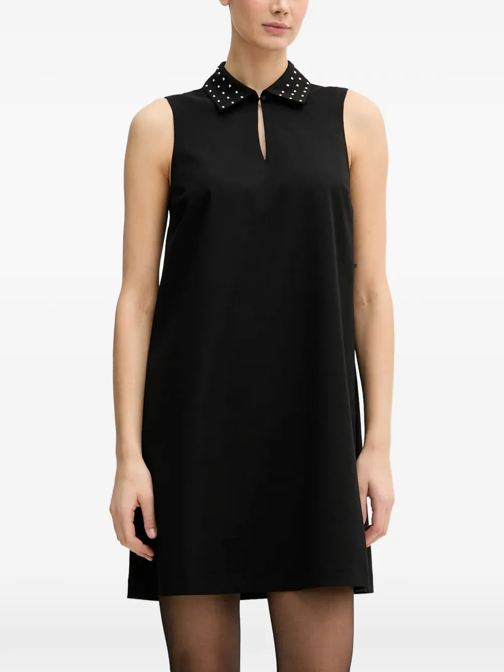 Benetton robe courte à détails de clous - Noir Benetton robe courte à détails de clous - Noir