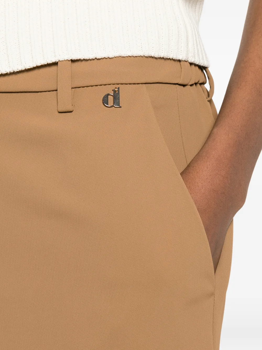 DIXIE Broek met toelopende pijpen Beige