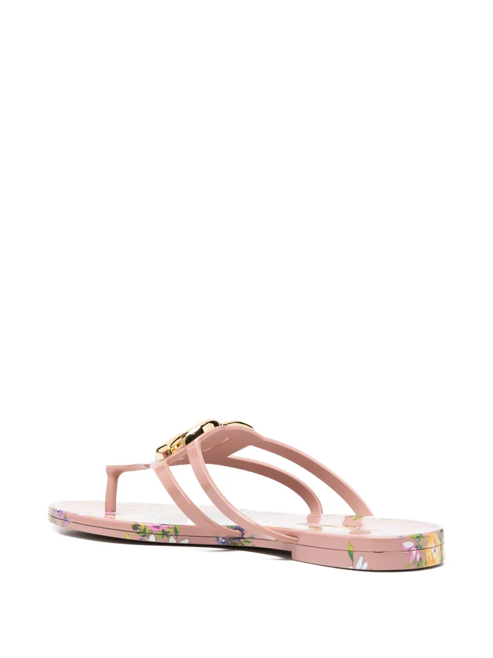 Dolce & Gabbana Teenslippers met bloemenprint Roze