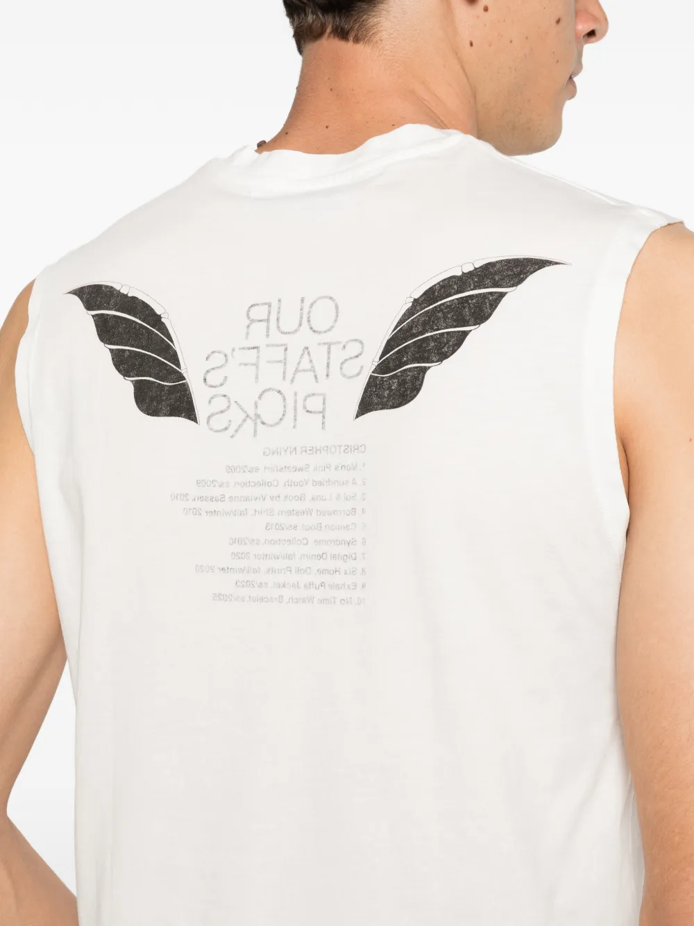 OUR LEGACY Breathe tanktop met print Beige