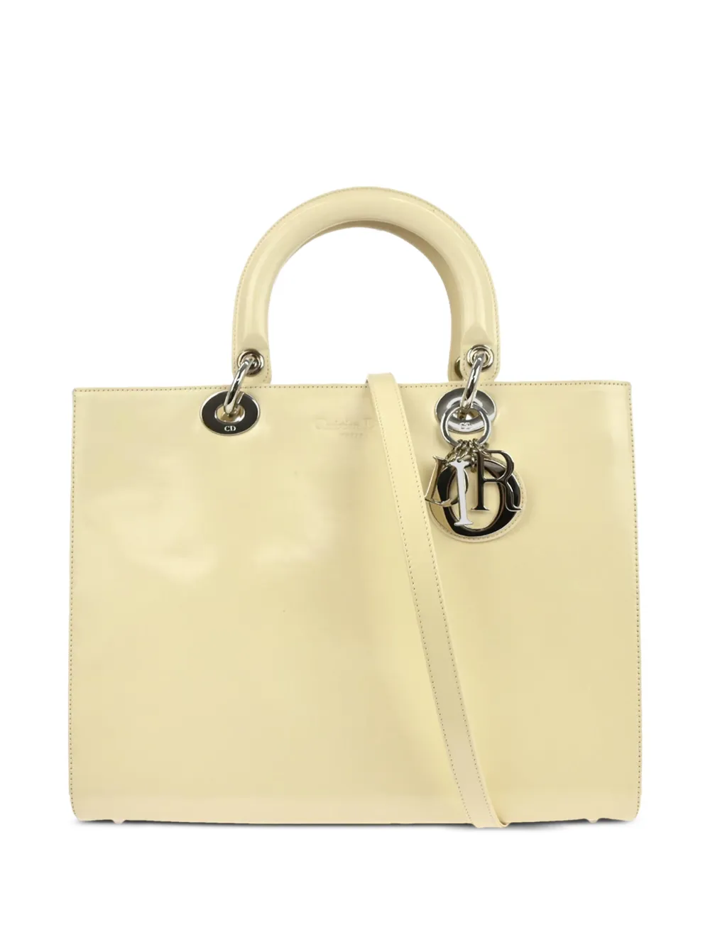 Christian Dior Pre-Owned Borsa tote Lady Dior two-way 1999 - Giallo