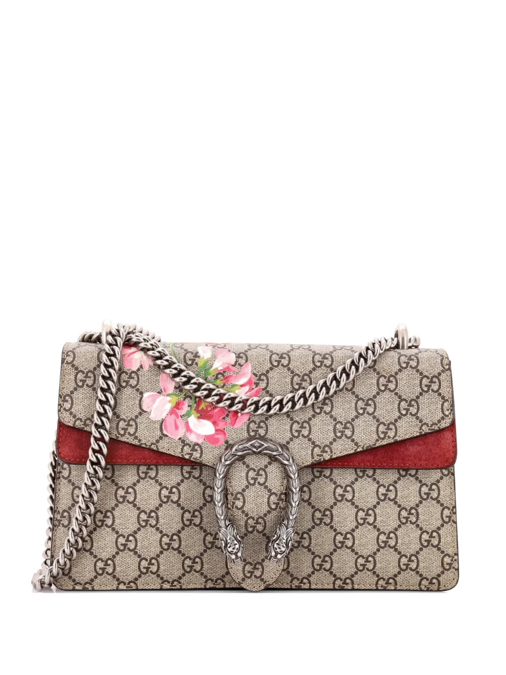 Gucci Pre-Owned Dionysus Bag Blooms Print GG Coated Canvas Small shoulder bag - Marrone